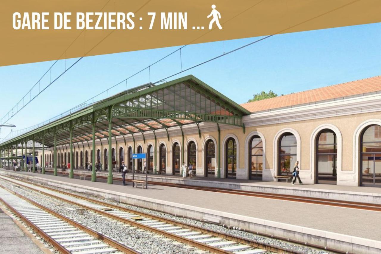 Centre Historique - Free Parking - Self Checkin - Wifi - Industriel - Sleepntripbeziers Apartment Exterior foto